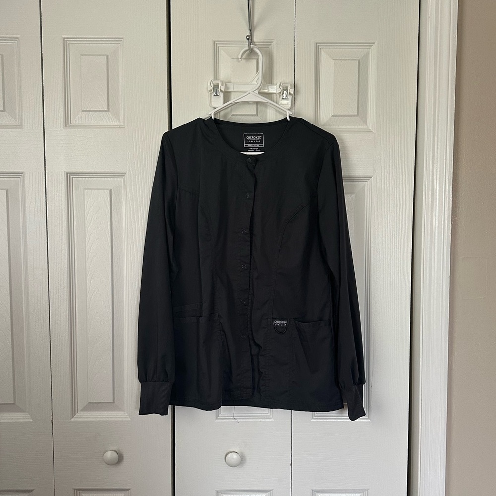 Gray Cherokee scrub jacket